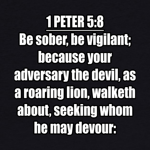 Bible Verse 1 Peter 5:8 by Holy Bible Verses